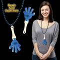 Blue & White Hand Clapper w/ Attached J Hook